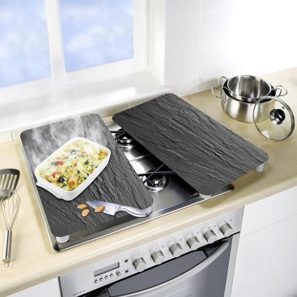 WENKO 2521499800 - Cubiertas protectoras SLATE 52x40 cm multicolor/gris/transparente