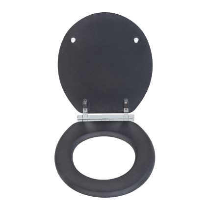 WENKO 25218100-WC asiento para inodoro MORRA 35x42 cm antracita/plata