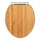 WENKO 25224100 - Asiento de inodoro BAMBOUSA 34,5 x 40,5 cm marrón/plateado