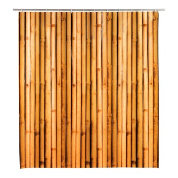 WENKO 25233100 - Cortina de ducha BAMBUSA 180x200 cm marrón