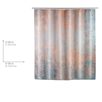 WENKO 25239100 - Cortina de ducha AGATE 180x200 cm multicolor