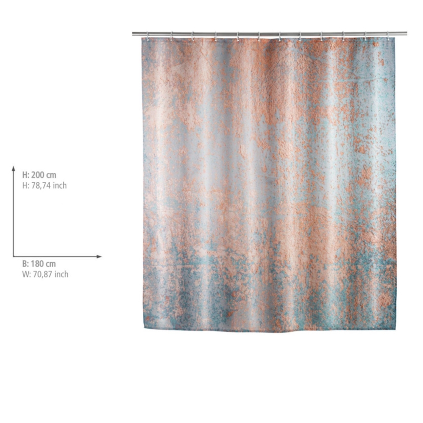 WENKO 25239100 - Cortina de ducha AGATE 180x200 cm multicolor