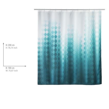 WENKO 25244100 - Cortina de ducha TULLIN 180x200 cm multicolor