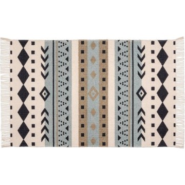 WENKO 25277100-Alfombrilla de algodón reciclado 80x50 cm multicolor