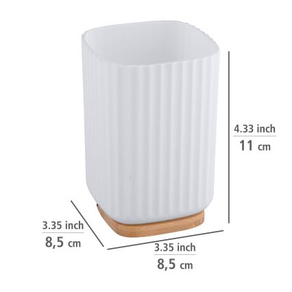 WENKO 25293100 - Vaso ROTELLO 8,5 x 11 cm blanco/marrón