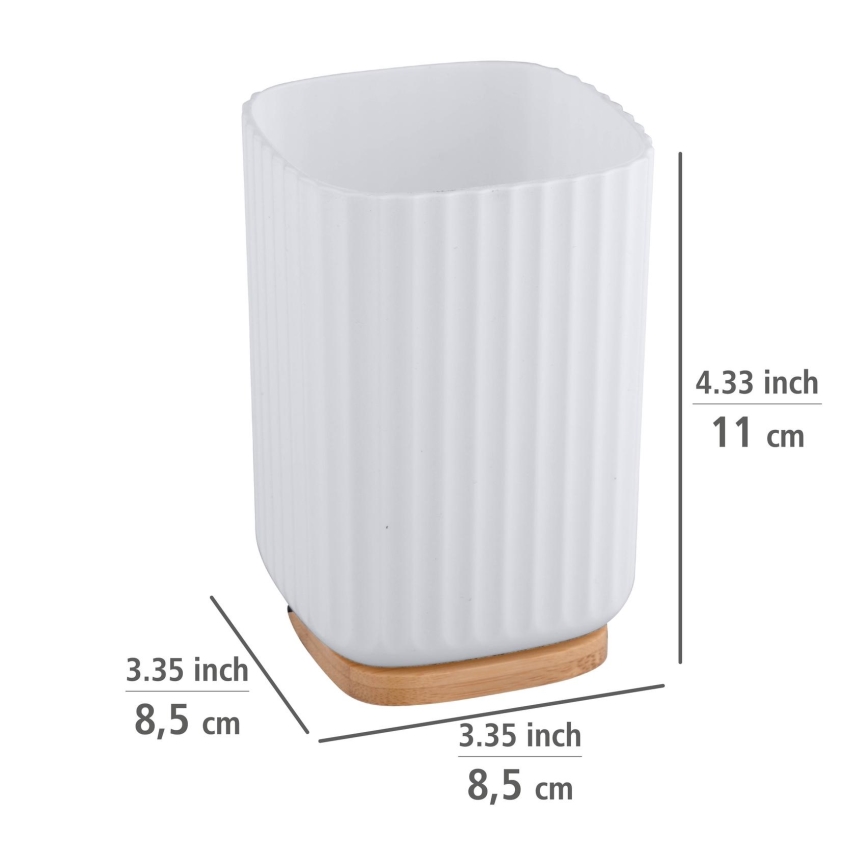 WENKO 25293100 - Vaso ROTELLO 8,5 x 11 cm blanco/marrón