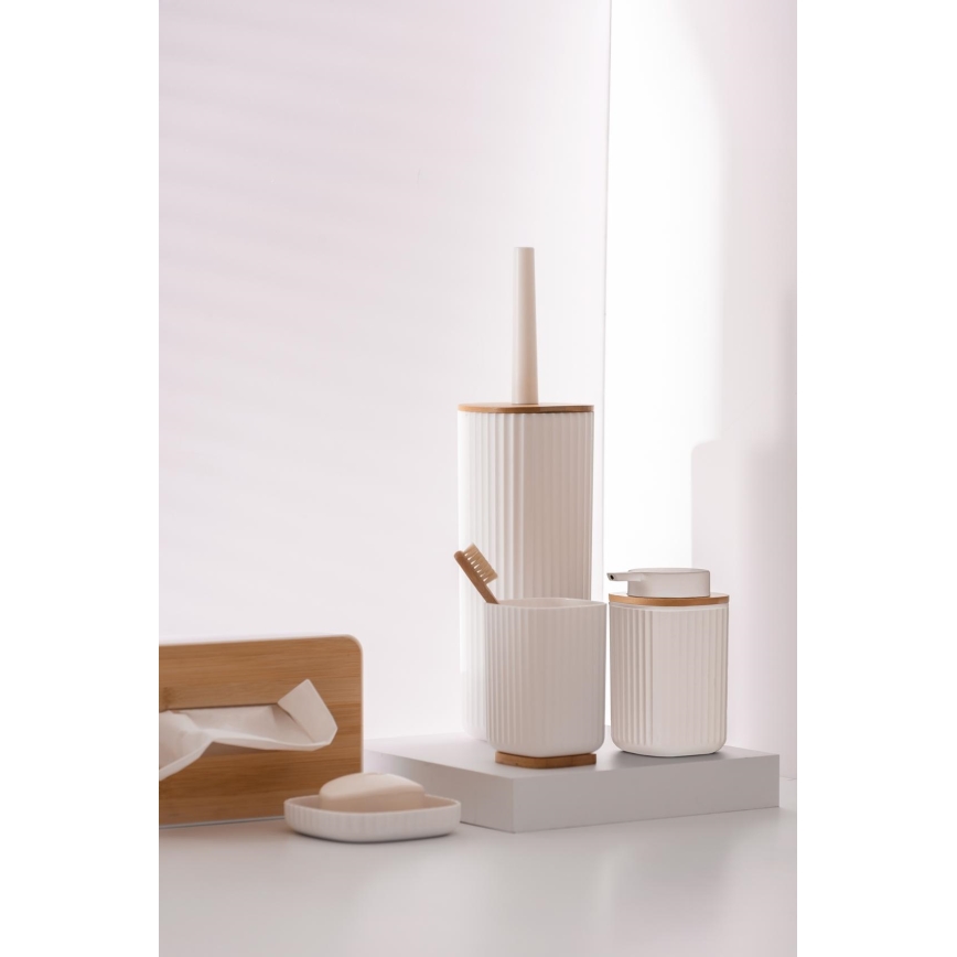 WENKO 25293100 - Vaso ROTELLO 8,5 x 11 cm blanco/marrón
