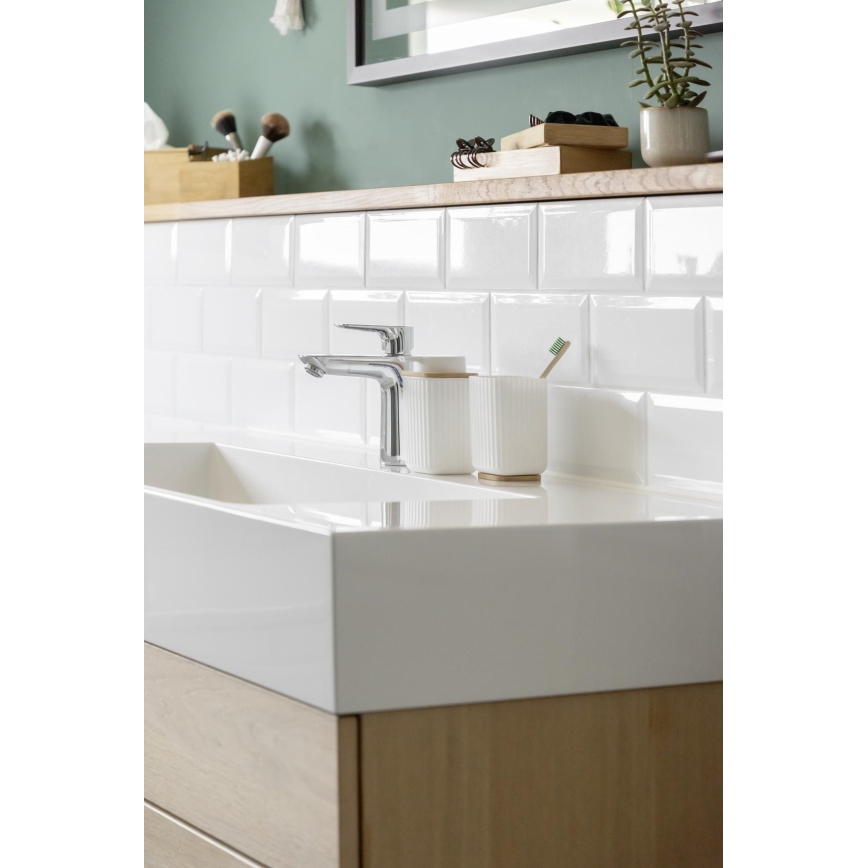WENKO 25293100 - Vaso ROTELLO 8,5 x 11 cm blanco/marrón