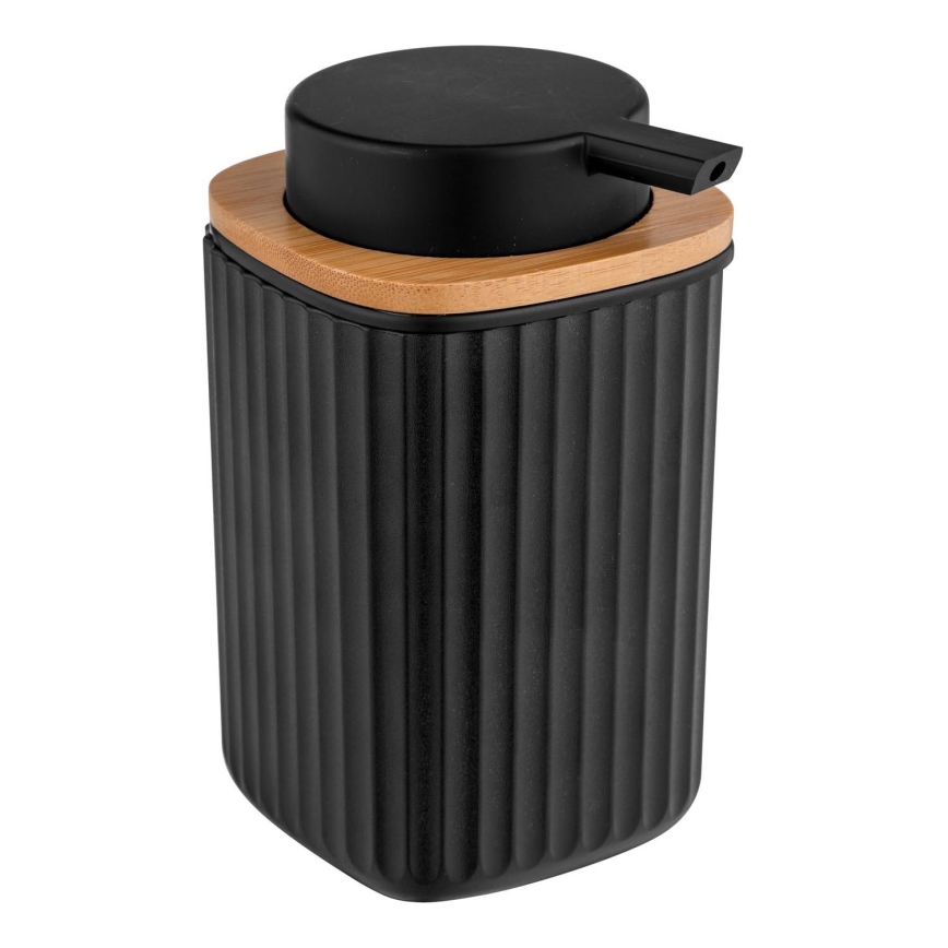 WENKO 25298100 - Dispensador de jabón ROTELLO 8,9x12,7 cm negro/marrón