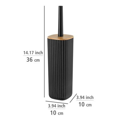WENKO 25304100 - Set para WC ROTELLO 10x36 cm negro/marrón