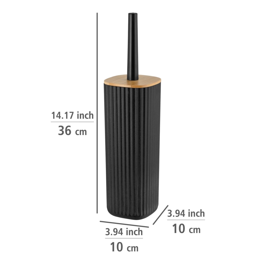 WENKO 25304100 - Set para WC ROTELLO 10x36 cm negro/marrón