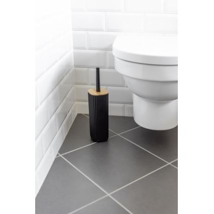 WENKO 25304100 - Set para WC ROTELLO 10x36 cm negro/marrón