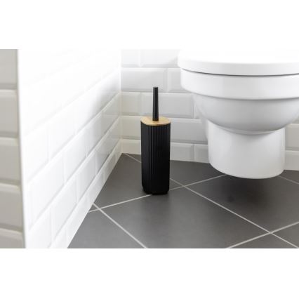 WENKO 25304100 - Set para WC ROTELLO 10x36 cm negro/marrón