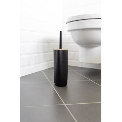WENKO 25304100 - Set para WC ROTELLO 10x36 cm negro/marrón