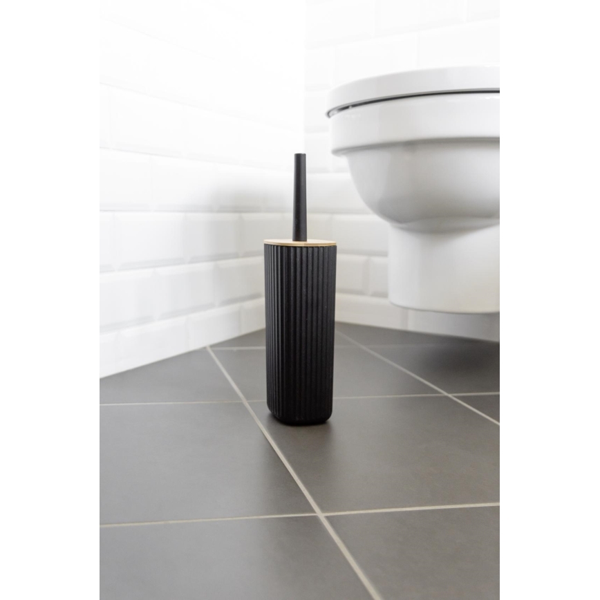 WENKO 25304100 - Set para WC ROTELLO 10x36 cm negro/marrón