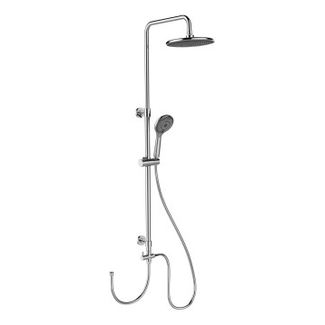 WENKO 25310100 - Set de ducha WATERSAVING SYSTEM, acero inoxidable/cromo brillante