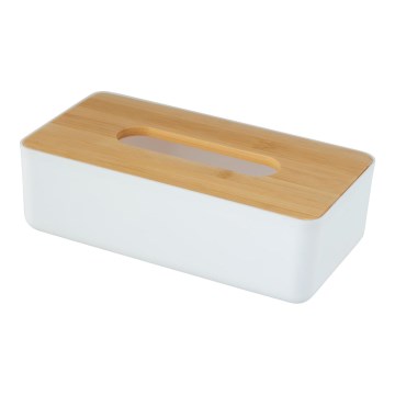 WENKO 25318100 - Caja organizadora de cosméticos ROTELLO 24x12,7 cm blanco/marrón