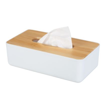 WENKO 25318100 - Caja organizadora de cosméticos ROTELLO 24x12,7 cm blanco/marrón