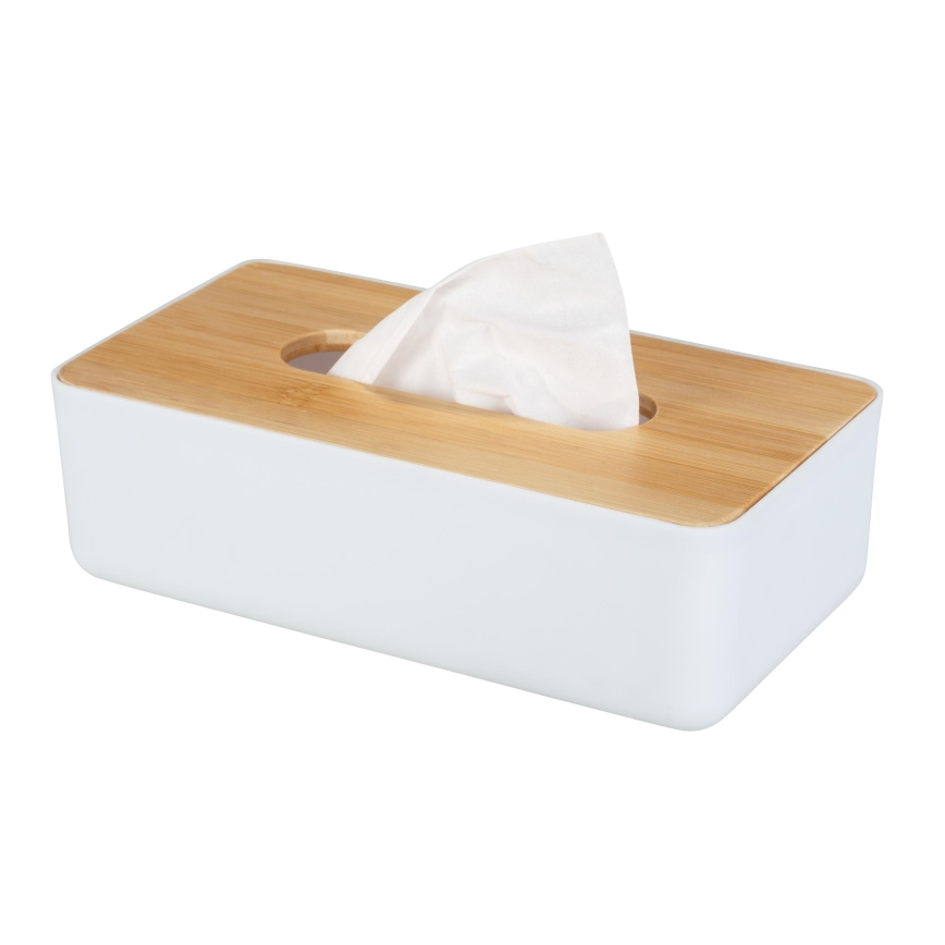 WENKO 25318100 - Caja organizadora de cosméticos ROTELLO 24x12,7 cm blanco/marrón