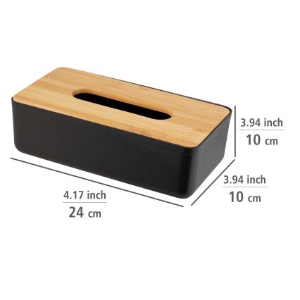 WENKO 25319100 - Caja de cosméticos ROTELLO 24x12,7 cm negro/marrón