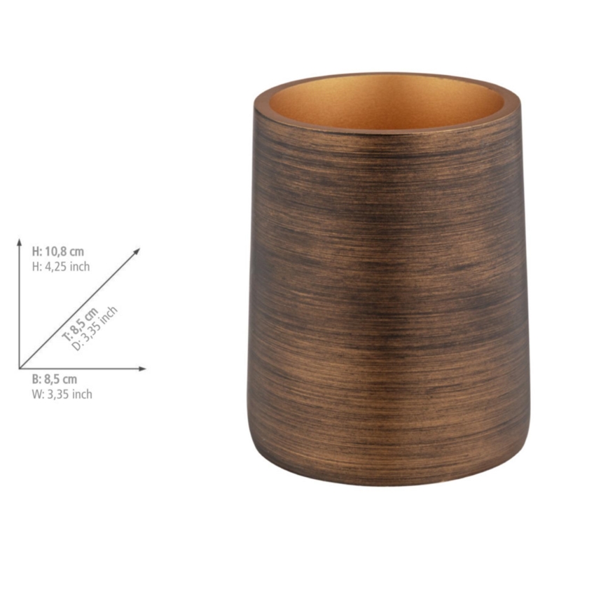 WENKO 25351100 - Vaso PALENA 8,5x10,8 cm, acabado en bronce
