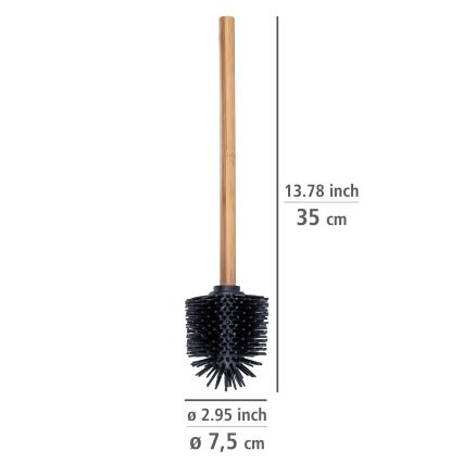 WENKO 25360100 - Escobilla de WC 7,5x35 cm marrón/negro