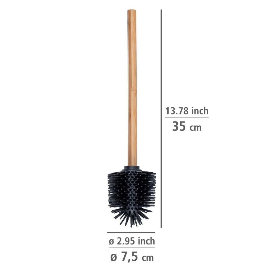 WENKO 25360100 - Escobilla de WC 7,5x35 cm marrón/negro