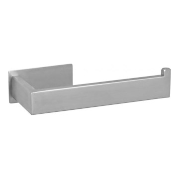 WENKO 25422100 - Soporte para papel higiénico TURBO-LOC GENOVA MATE 15,3x7,6 cm plateado