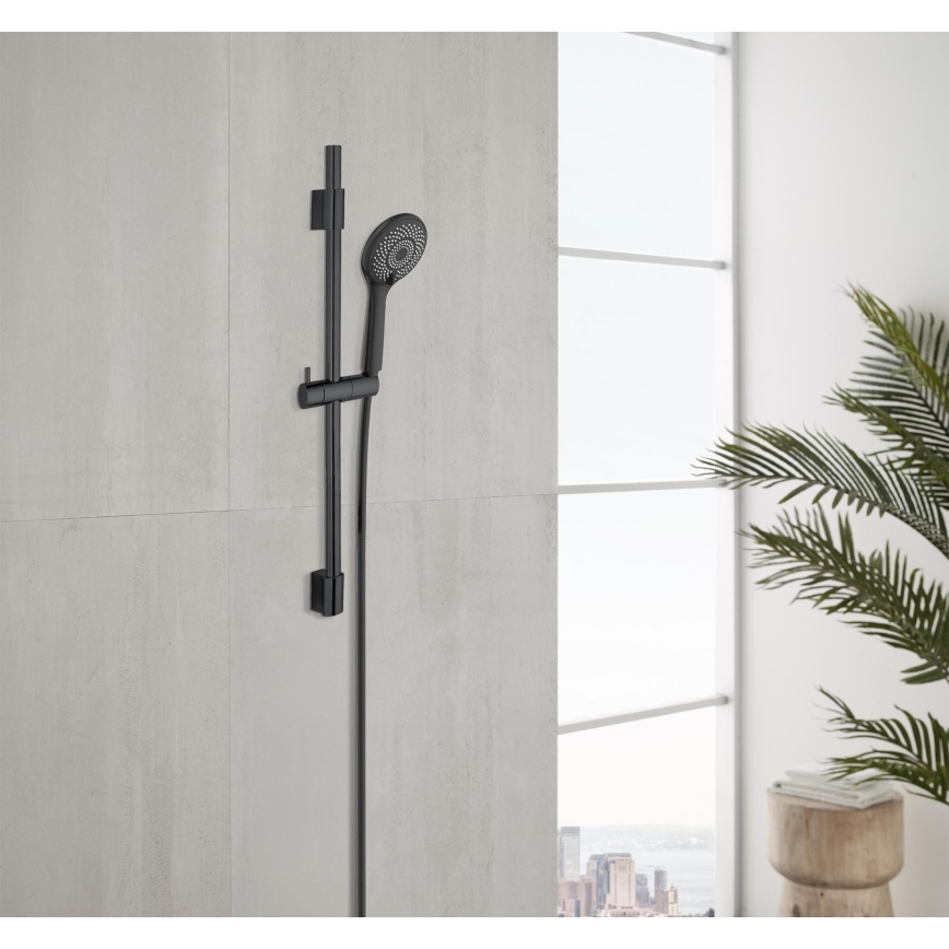 WENKO 25453100 - Set de ducha WATERSAVING SYSTEM 70 cm negro