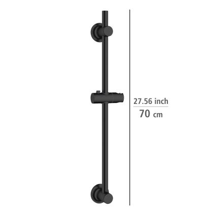 WENKO 25463100 - Barra de ducha LIBERTÀ 70 cm negra