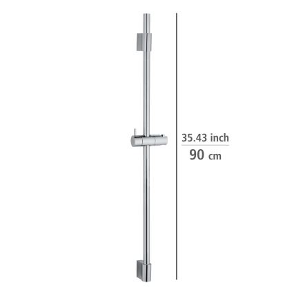 WENKO 25468100 - Barra de ducha CLASSIC 90 cm, cromo brillante