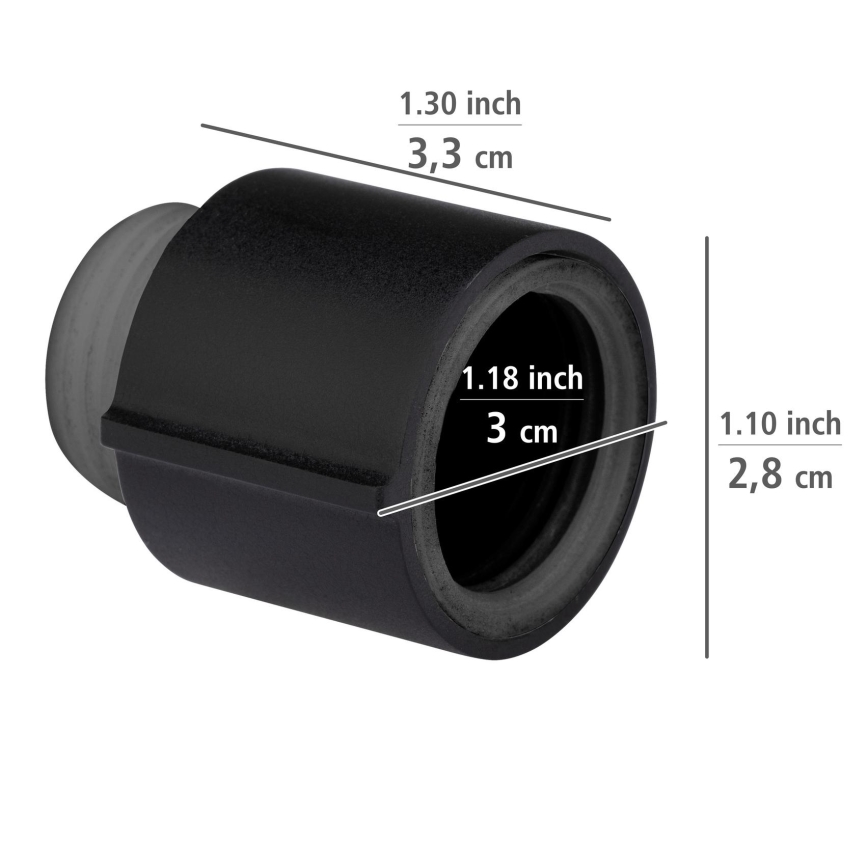 WENKO 25481100 – Regulador del sistema de ahorro de agua 12,7 mm, negro