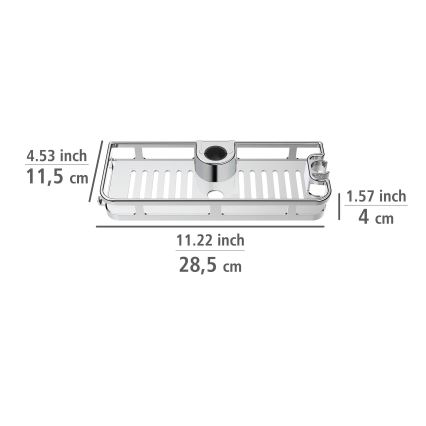 WENKO 25490100 - Repisa LIBERTÀ 28,5x11,5 cm cromo brillante