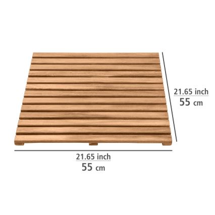 WENKO 25522100 - Alfombrilla ACACIA 55x55 cm marrón
