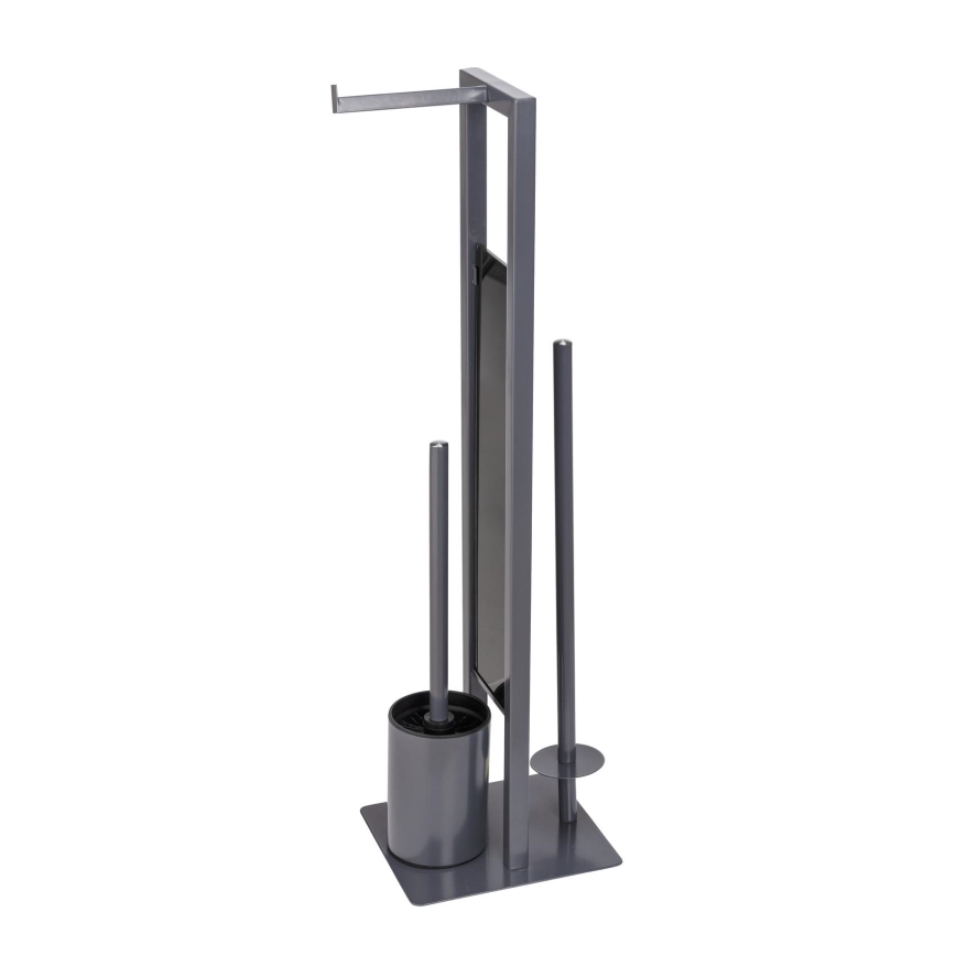 WENKO 25552100 - Escobilla para WC RIVALTA 18x70 cm gris/negro
