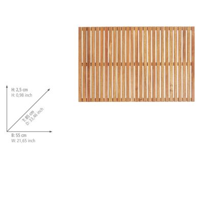 WENKO 25578100 - Felpudo ACACIA 55x85 cm marrón