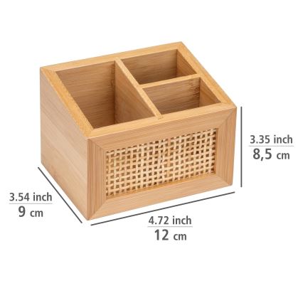 WENKO 25600100 - Organizador ALLEGRE 12x9 cm marrón