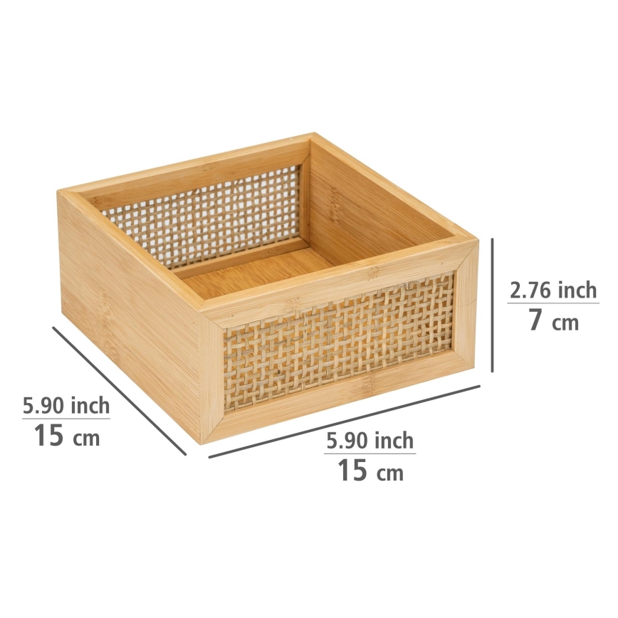 WENKO 25601100 - Bandeja para bañera ALLEGRE 15x7 cm marrón