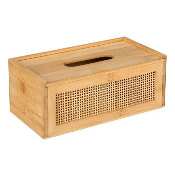 WENKO 25607100 - Dispensador de pañuelos ALLEGRE 25x13 cm marrón