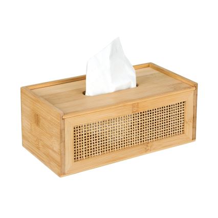 WENKO 25607100 - Dispensador de pañuelos ALLEGRE 25x13 cm marrón