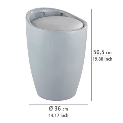 WENKO 25625100 - Taburete CANDY 36x50,5 cm gris/negro
