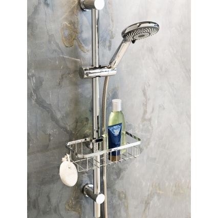 WENKO 25678100 - Cesta FLORESTA 24x14 cm, color plateado