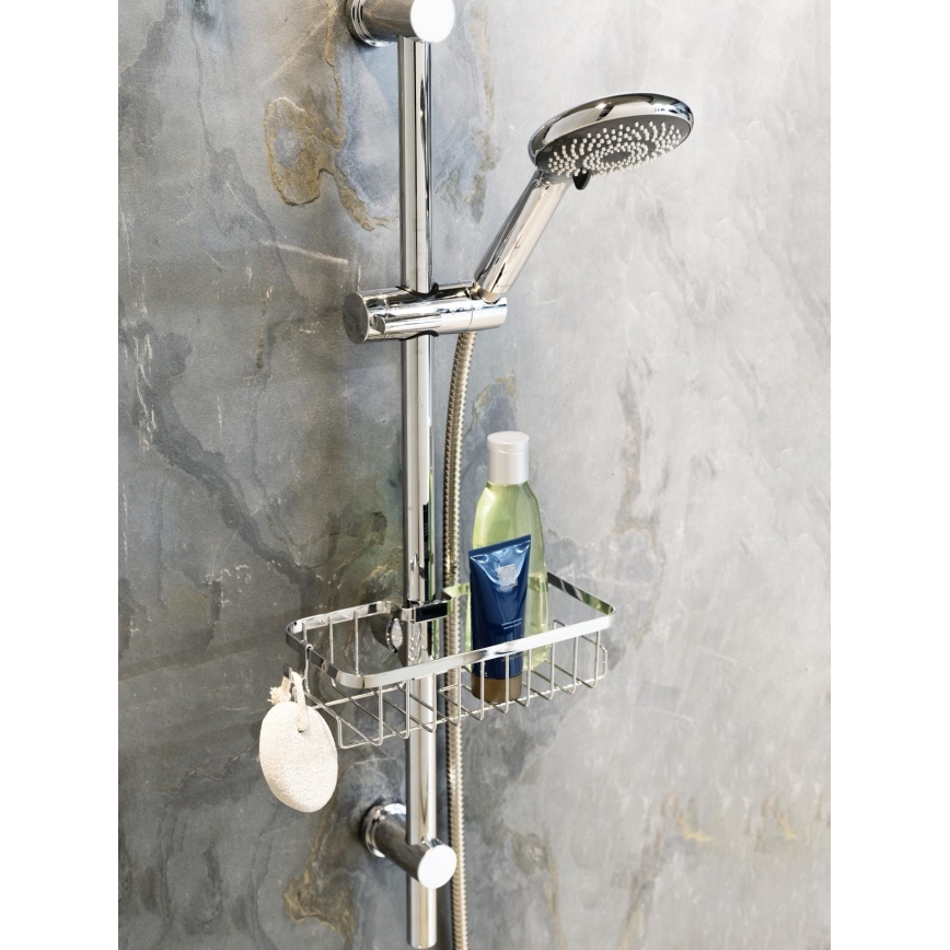 WENKO 25678100 - Cesta FLORESTA 24x14 cm, color plateado