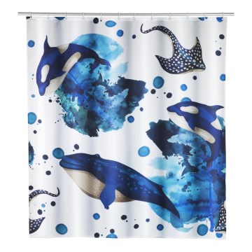 WENKO 25749100 - Cortina de ducha AQUARIS 180x200 cm multicolor
