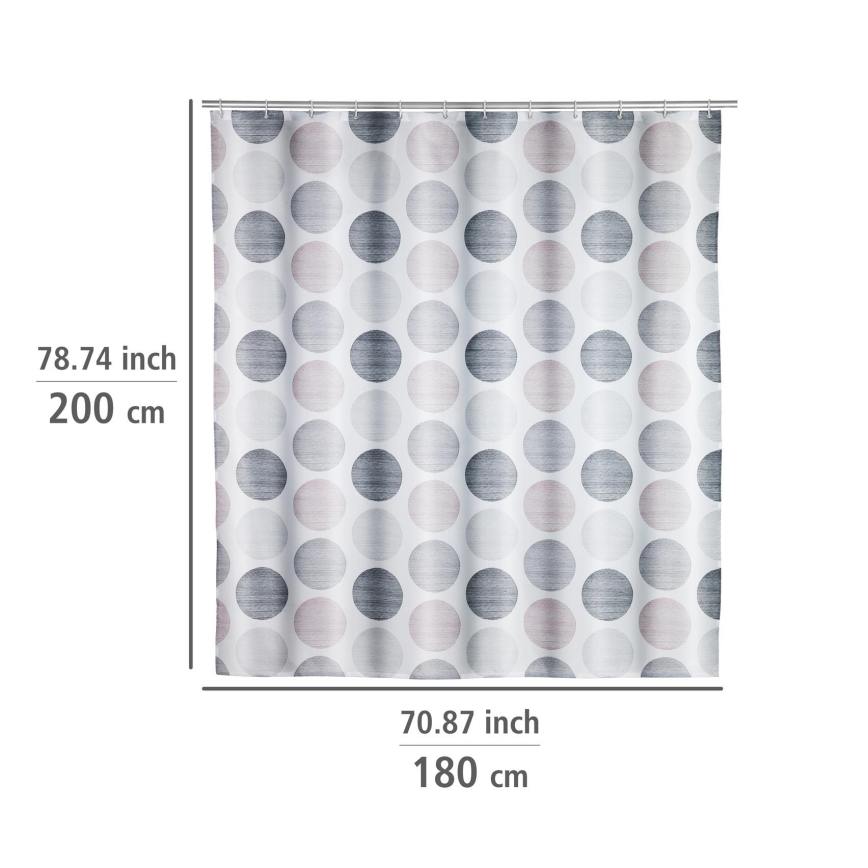 WENKO 25750100 - Cortina de ducha multicolor 180 x 200 cm
