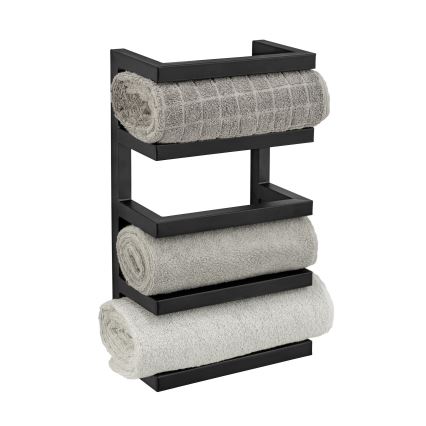 WENKO 25780100 - Toallero de pie FONDIRO 24x42 cm, negro