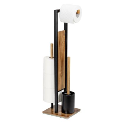 WENKO 25784100 - Juego para WC RIVALTA 18x70 cm marrón/negro