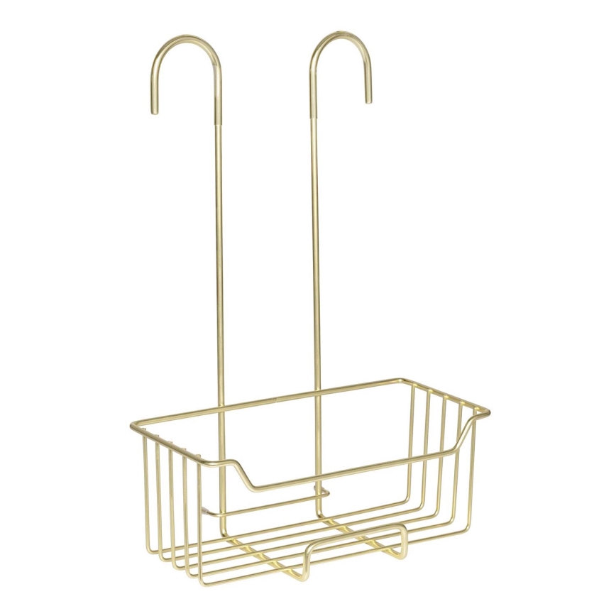 WENKO 25937100 - Cesta de ducha MILO 25x36 cm acero inoxidable/dorado/transparente