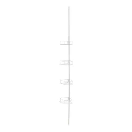 WENKO 26015100 - Estante de esquina DOLCEDO 31x230 cm acero inoxidable/blanco