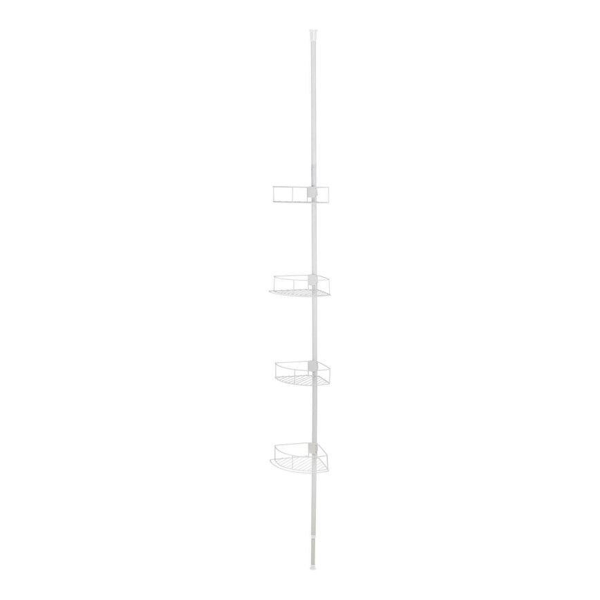 WENKO 26015100 - Estante de esquina DOLCEDO 31x230 cm acero inoxidable/blanco